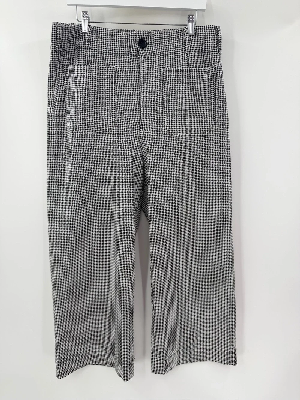 Anthropologie Maeve Colette Houndstooth Wide Leg Crop Pants 32